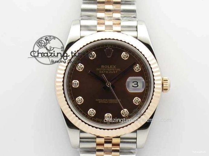 Noob Dial RG Brown Diam 41mm On Jubilee Wrapped Best Bezel Fluted DateJust 126303 Edition 1:1 A3235 Bracelet 1221